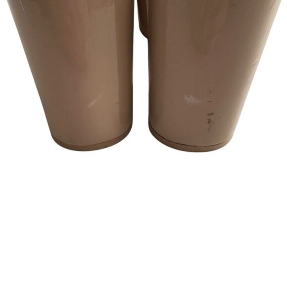 platform patent block heels slide nude sandal Public Desire SIZE: US 8 - Picture 9 of 10